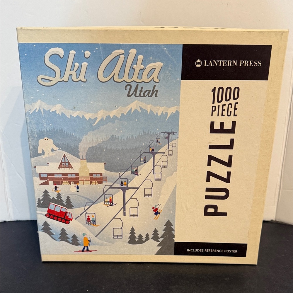 Lantern Press Ski Alta Utah 1000 Piece Puzzle